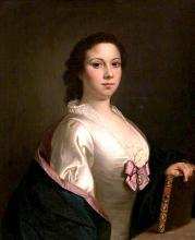 Portrait of a Lady in White, William Denune 1733-1750