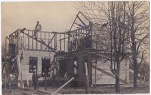 Ed Decker in front of Geo & Margaret Decker's house, E side of Sunbury Rd btwn Mock & Agler