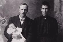 John & Elizabeth "Lizzie" Evans, and their infant son Edwin Alfred Evans