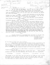 The Will of Elizabeth Duvall Denune